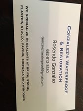 Logo for Gonzalez's Waterproof & Restoration