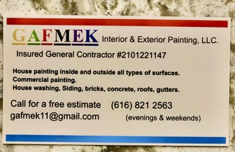 Gafmek Interior and Exterior Painting, LLC logo