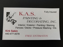 Logo for K.A.S. Painting & Decorating, Inc.