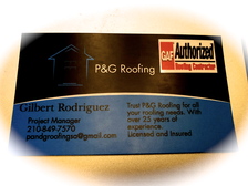 P&G Roofing Construction logo