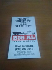 Logo for Big Al Junk Removal Services