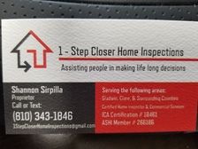 Logo for 1 Step Closer Home Inspections