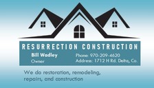 Logo for Resurrection Construction