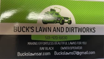 Bucks Lawns and Dirt Works logo