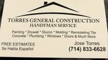 Logo for Torres Construction-Unlicensed Contractor