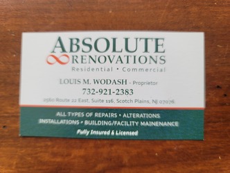 ABSOLUTE RENOVATIONS T/A LOUIS WODASH logo