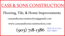 Logo for Cass and Son's Construction