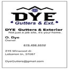 Dye Gutters & Exteriors logo