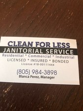 Clean for Less Janitorial Service logo