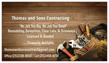 Avatar for Thomas and Sons Contracting