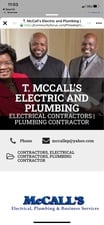 Logo for T McCall's Electric and Plumbing