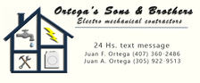 Logo for Ortega's Brothers & Sons Electro Mechanical