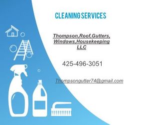 Thompson Roof, Gutters, Windows, Housekeeping logo