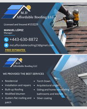 Logo for MD Affordable Roofing LLC