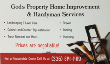 Logo for God's Property Home Improvement & Handyman Services