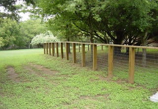 Wood Fence with Top Rail Pictures and Photos