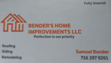 Logo for Bender's Home Improvements, LLC