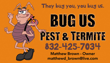 Bug Us Pest and Termite logo