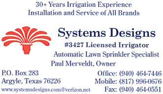 Systems Design Sprinkler Company logo