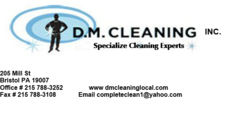 D.M. Cleaning logo