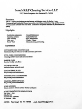 Logo for Jesse’s K&F Cleaning Services llc