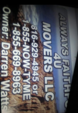 Logo for Always Faithful 4U Movers