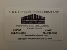 C&L Fence Builders Company logo