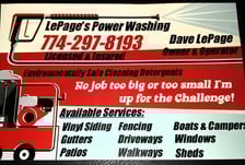 Logo for LePage's Power Washing