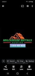 Millenium metals roofing logo