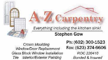 A to Z Carpentry by Stephen, LLC logo