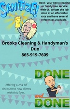 Logo for Brooks Cleaning and Small Odd Jobs