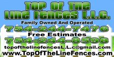 Logo for Top Of The Line Fences LLC