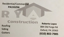 R Y A Construction logo