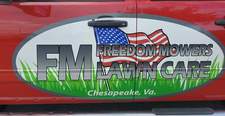 Logo for Freedom Mowers Lawn Care Service