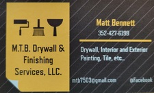 Logo for M.T.B. Drywall and Finishing Services, LLC