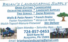 Brian's Grass Cutting Landscaping & Snow Removal logo