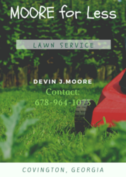 Moore for Less Lawn Care Service logo