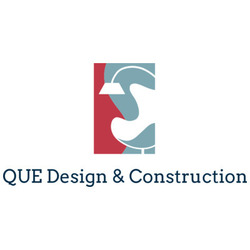 QUE Design and Construction logo