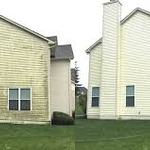 Pressure Washed Mildew Buildup