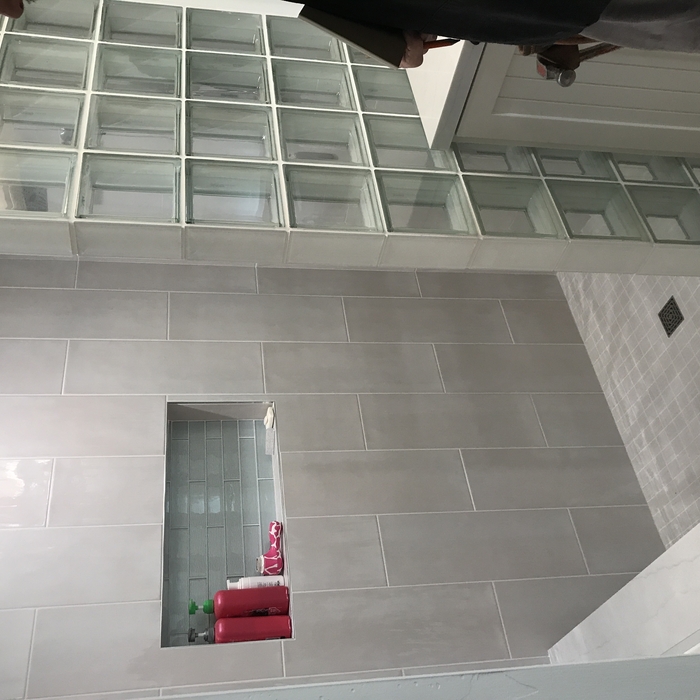 Glass on shower