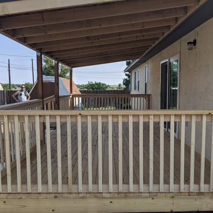 Side view of finished project