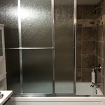 Glass shower door installation