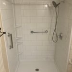 Completed shower