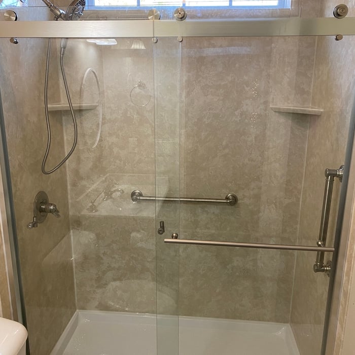 Completed shower