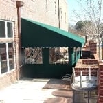 Patio Awning w/ Curtains