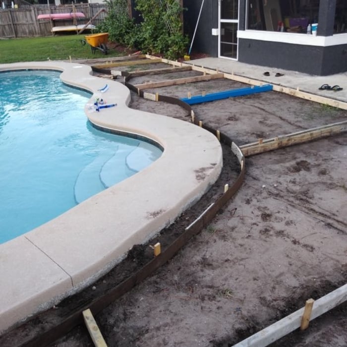 Pool Walk Way Before