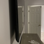 Tv mounting and blind hanging