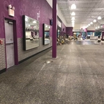Wallpaper and paint. PLANET FITNESS.