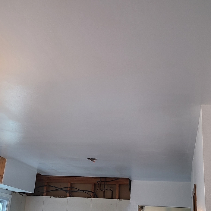 Popcorn removed for finish look