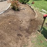 mulch & retaining wall